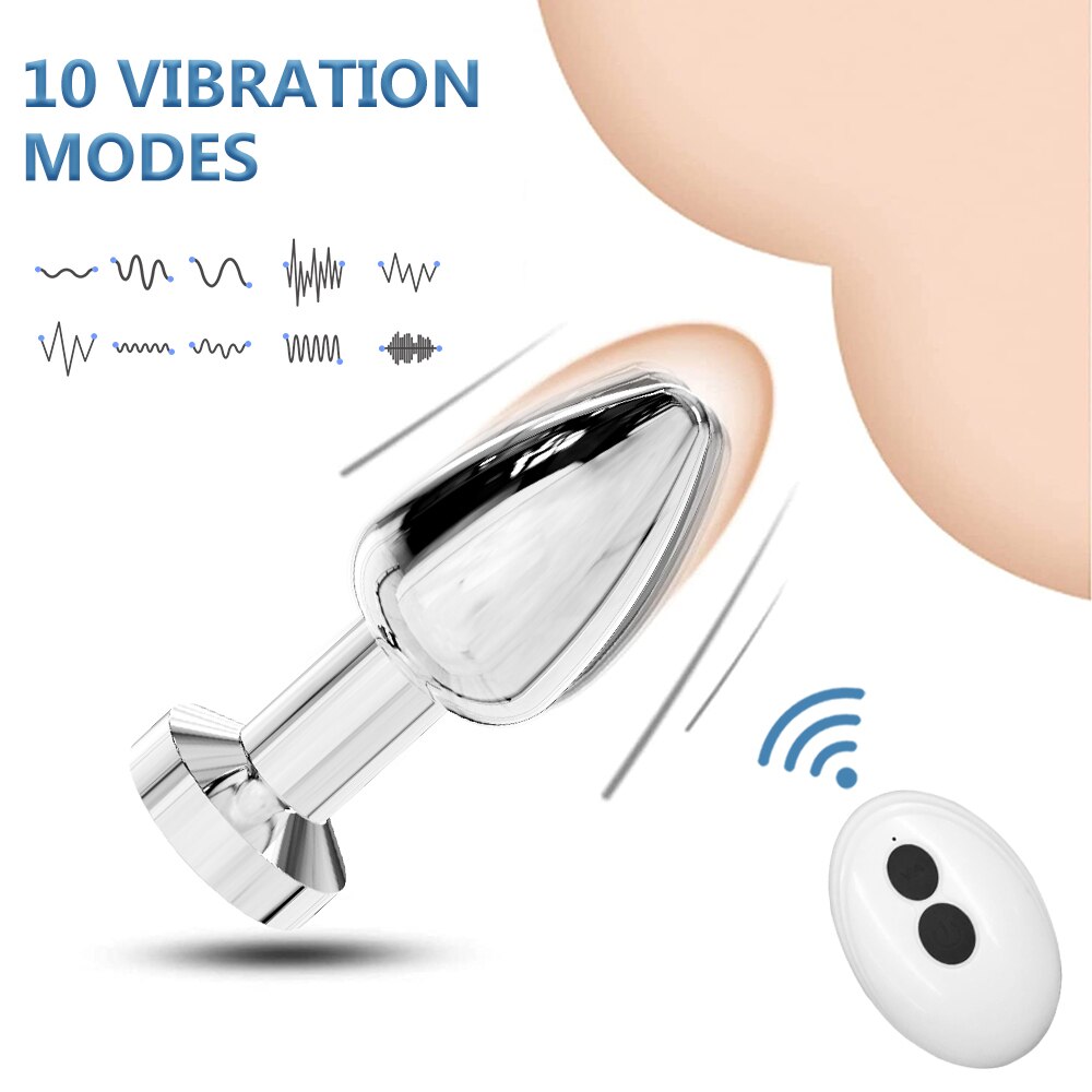 Anal Vibrators Butt Plug Vibrator รีโมทคอนโทรลไร้สายชาย Prostate Massager Anus Dilator ผู้ใหญ่เพศของเล่นสำหรับผู้ชายผู้หญิงเกย์ - buysextoyth