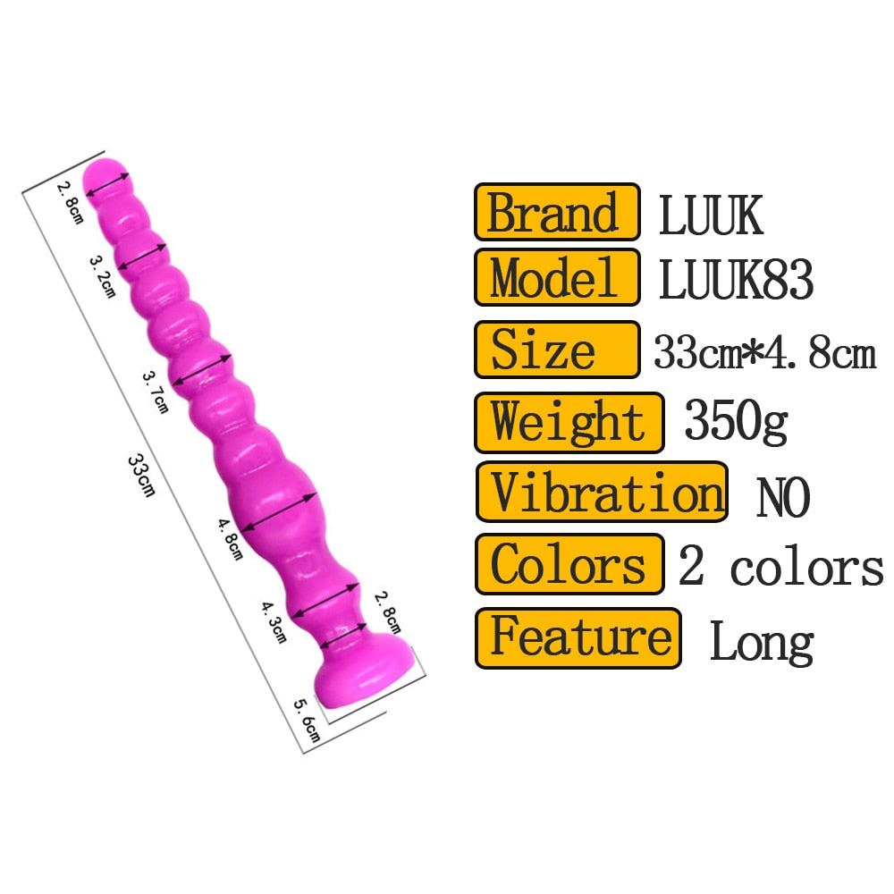 Anus Backyard Beads Anal Balls Long Anal Plug with Suction Cup Prostata Massage Butt Plug Sex Toys for Women Men Adults Products - buysextoyth