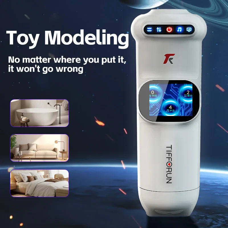 Auto Male Masturbator Cup Automatic Telescopic Thrusting Real Vagina Vibrating Masturbation Cup Blowjob Heating Sex Toy for Men - buysextoyth