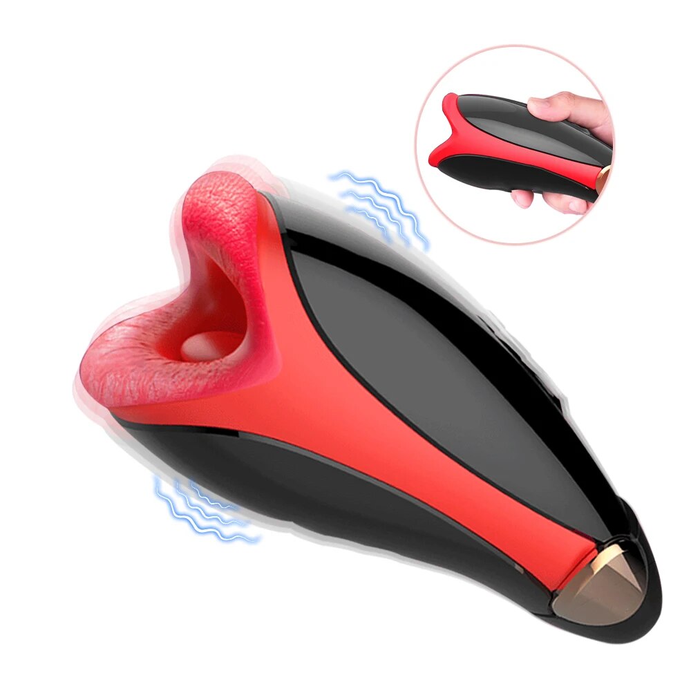 Automatic Masturbator for Men Vibration Deep Throat Blowjob Tongue Male Masturbation Cup Machine Sex Toys for Adult Goods Penis - buysextoyth
