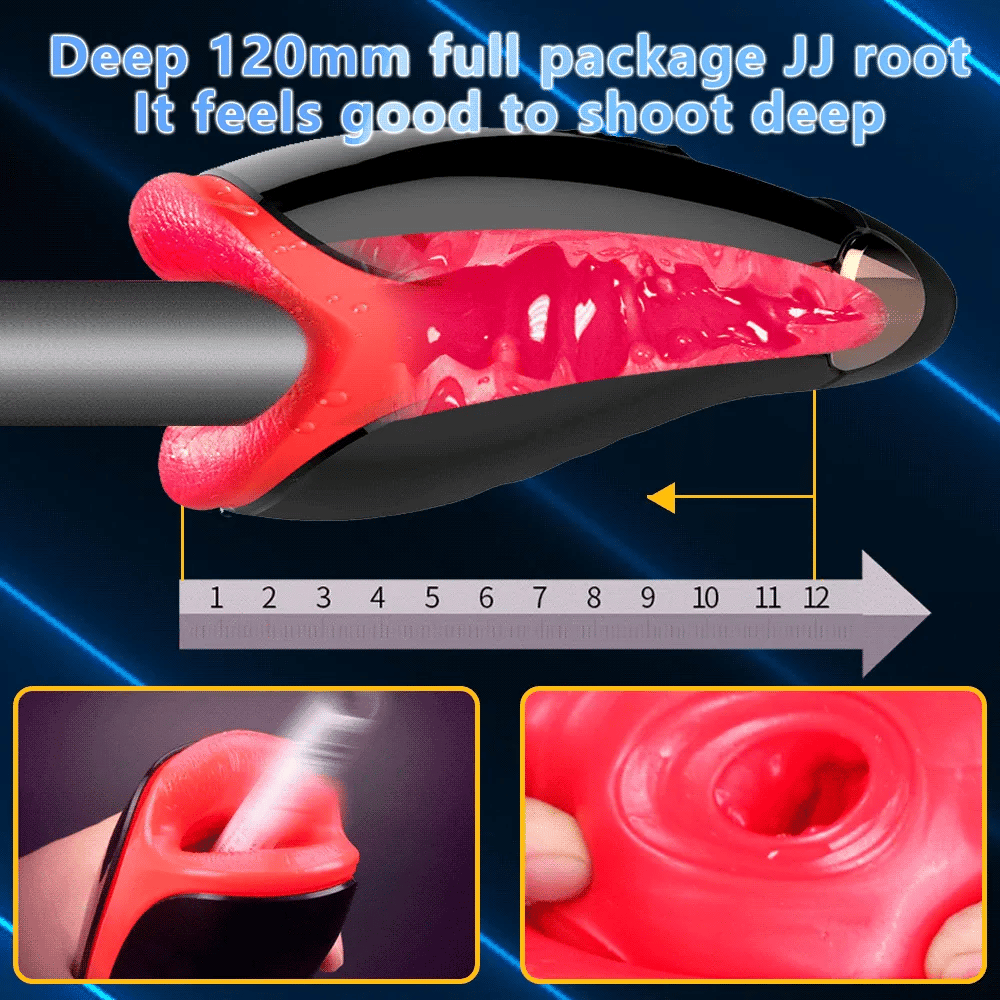 Automatic Masturbator for Men Vibration Deep Throat Blowjob Tongue Male Masturbation Cup Machine Sex Toys for Adult Goods Penis - buysextoyth