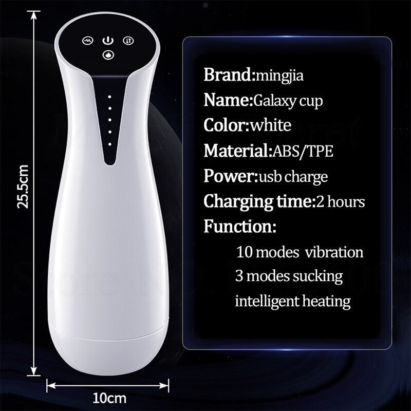 Automatic Sucking Vibrating Heating Male Masturbator Cup Real Vacuum Stimulator Oral Blowjob Vaginal Machine Sex Toys for Men - buysextoyth