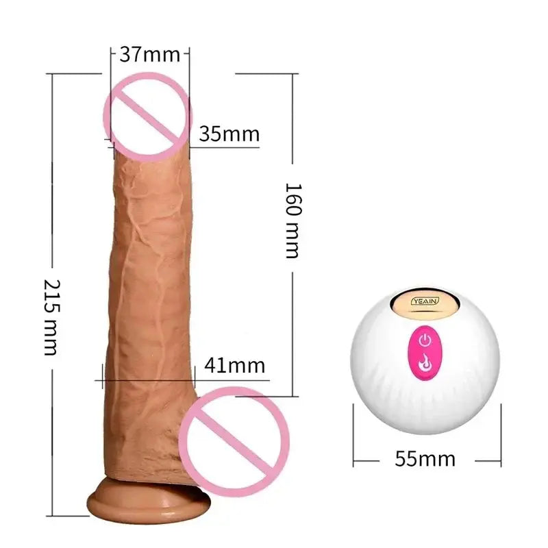 Automatic Telescopic Dildo Vibrator Female Masturbation Rotation Stimulation Big Fake Dick Thrusting Penis Sex Toys For Women - buysextoyth