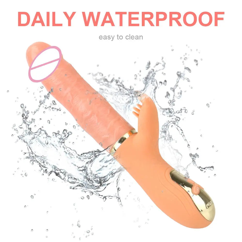 Automatic Telescopic Inflated Heated Dildos Women Vibrator Clitoris Licks Vagina Massage Anal Plug Erotic Toys for Sex Big Penis 33sextoys