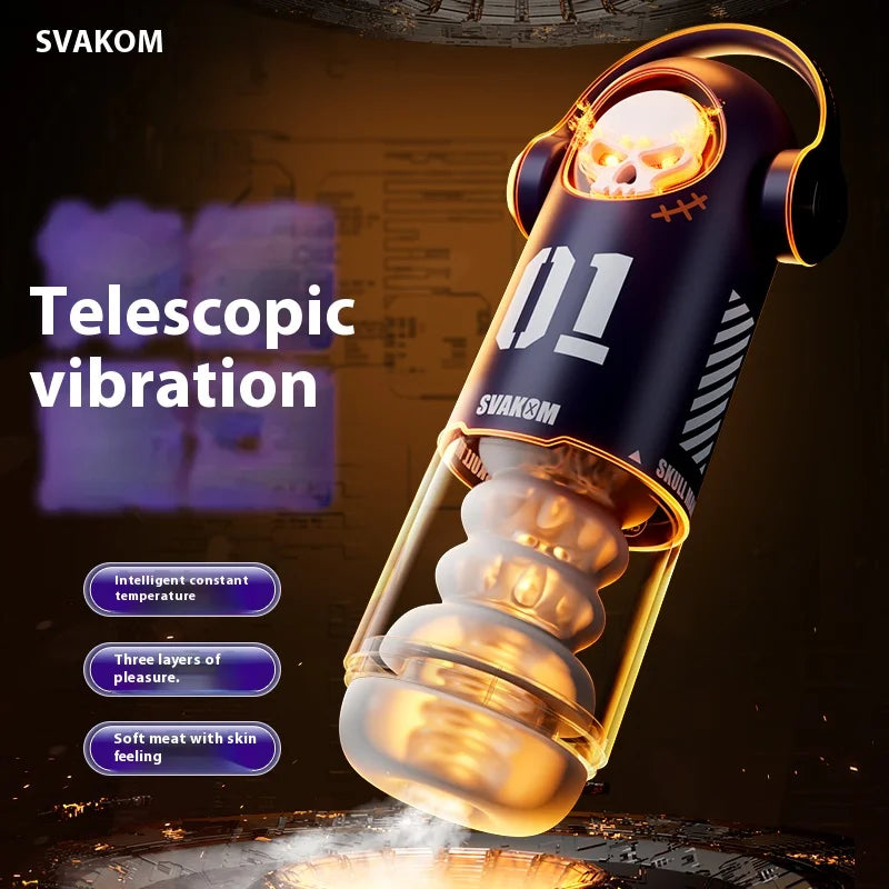 Automatic Telescopic Masturbator Powerful Thrusting High Speed Male Masturbation Cup Machine Sex Toy for Men Airplane Cup - buysextoyth