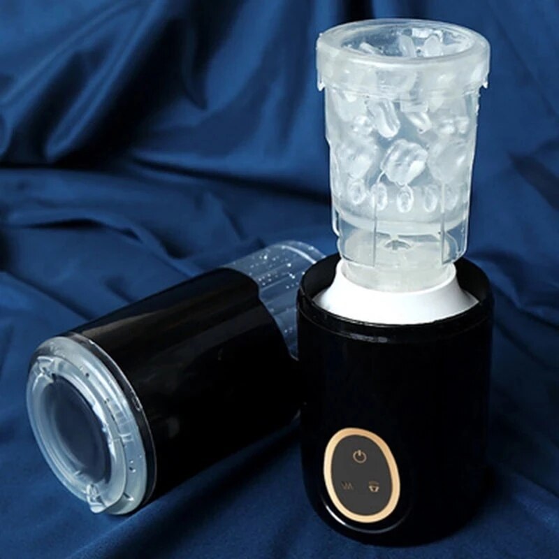 Automatic Telescopic Rotating Male Masturbator Cup Moan Blowjob Real Vagina Thrusting Masturbation Tools Sex MachineToys for Men - buysextoyth