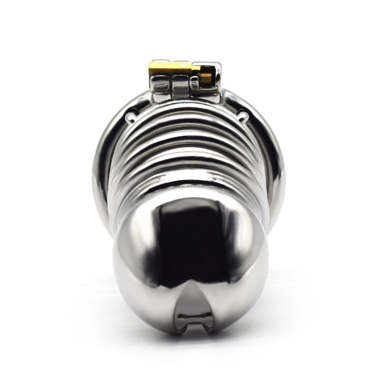 BDSM Adult Sex Toys Penis Cage Dick Ring Chastity Fetish Gay Slave Penis Extender Stainless Steel CB Lock Leten Scrotum - buysextoyth