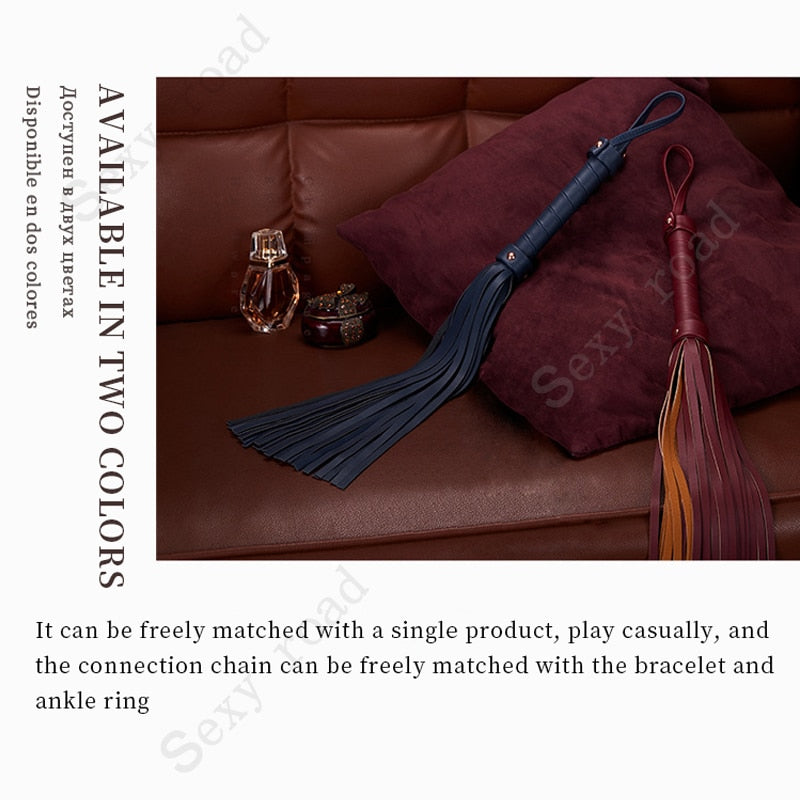 BDSM ชุดเครื่องราง Bundle Bondage หนังชุดยับยั้งชั่งใจทาส Handcuffs ห่วง Whip สุนัข Slave เกมสำหรับผู้ใหญ่ - buysextoyth