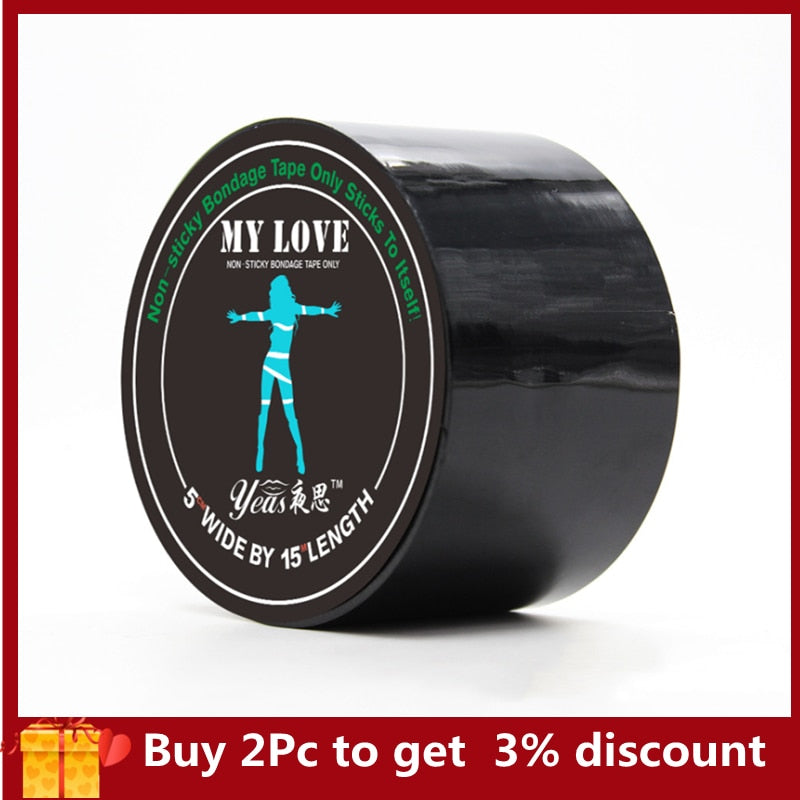 BDSM Fetish Rope Bondage Tape Slave Sex Toys Provocative Alternative Tied Self-adhesive Tape Blindfolds Role Play Harness Body - buysextoyth