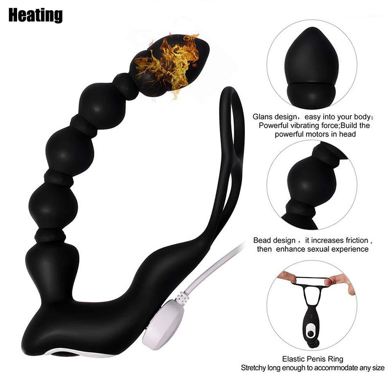 BODYPRO Male Prostate Massage Vibrator Penis  Vibrator Ring  Anal Plug Stimulator Butt Plug Delay Ejaculation Ring Toy for Men - buysextoyth