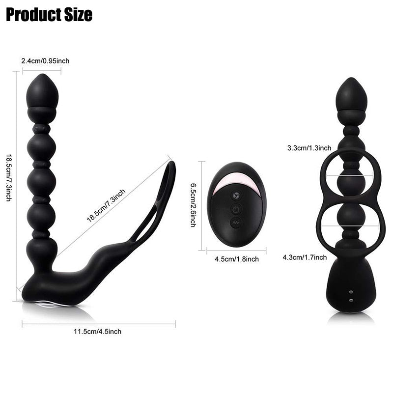 BODYPRO Male Prostate Massage Vibrator Penis  Vibrator Ring  Anal Plug Stimulator Butt Plug Delay Ejaculation Ring Toy for Men - buysextoyth