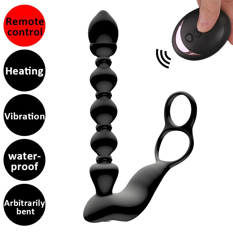 BODYPRO Male Prostate Massage Vibrator Penis  Vibrator Ring  Anal Plug Stimulator Butt Plug Delay Ejaculation Ring Toy for Men - buysextoyth