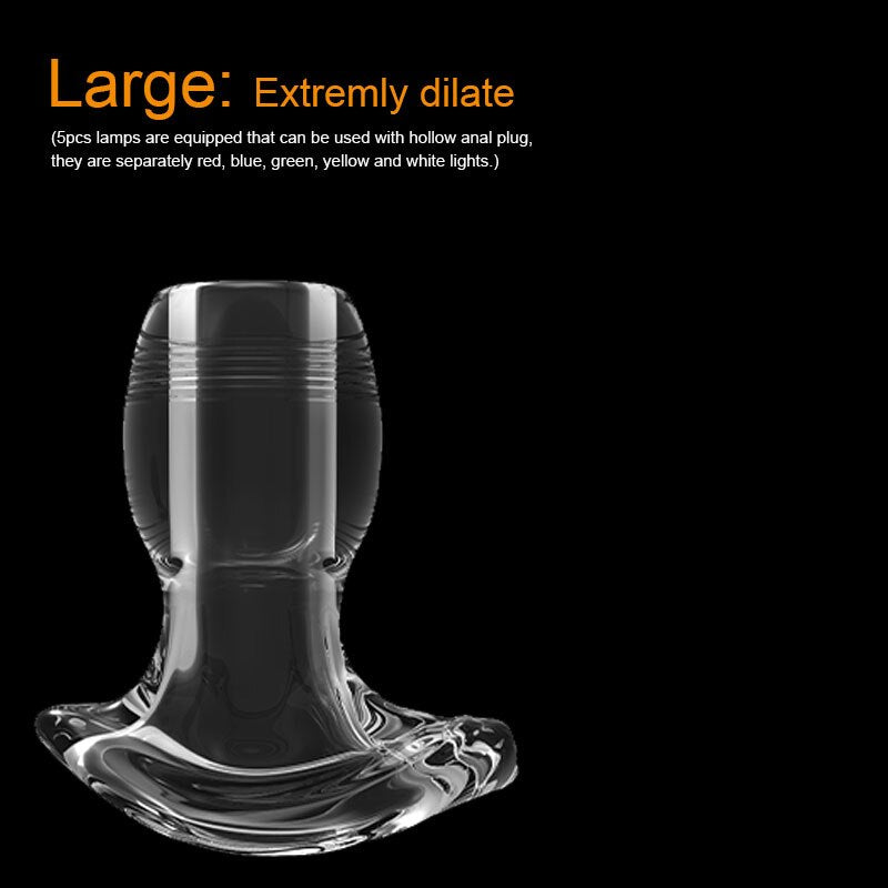 Bdsm Anal Dilator Hollow Anal Plug Glowing Dildo Big Butt Plug with Led Buttplug Men Prostate Massage Sex Toys Vagina Extender - buysextoyth