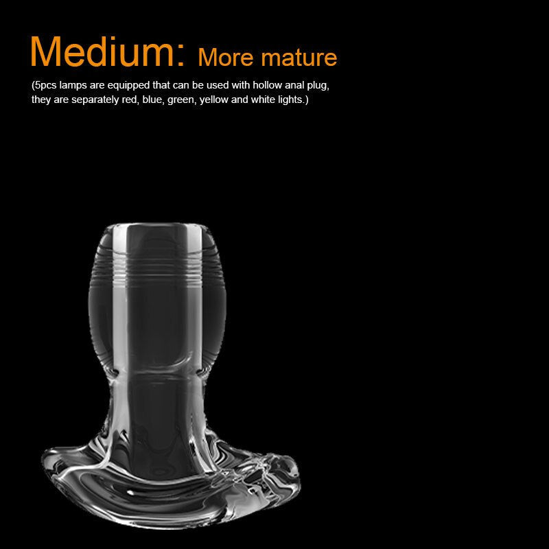 Bdsm Anal Dilator Hollow Anal Plug Glowing Dildo Big Butt Plug with Led Buttplug Men Prostate Massage Sex Toys Vagina Extender - buysextoyth