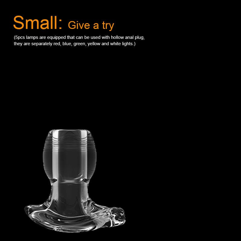 Bdsm Anal Dilator Hollow Anal Plug Glowing Dildo Big Butt Plug with Led Buttplug Men Prostate Massage Sex Toys Vagina Extender - buysextoyth