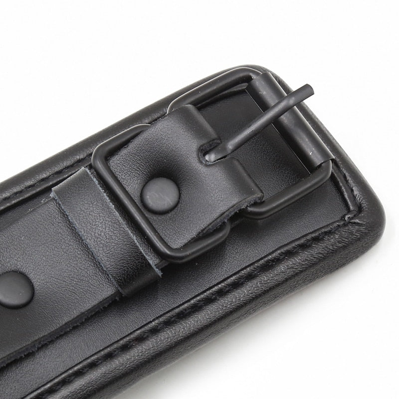 Bdsm Bondage Collar Genuine Leather and Iron Chain Link Metal Hole Slave Collars for Women Sex Toys for Couples Sex Restraints - buysextoyth