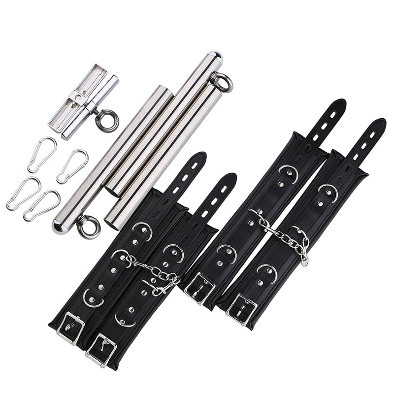 Bdsm Bondage Removable Stainless Steel Spreader Bar Sex Slave Hand Cuffs Ankle Cuff Open Leg Restraint SM Cosplay Couple Sex Toy - buysextoyth
