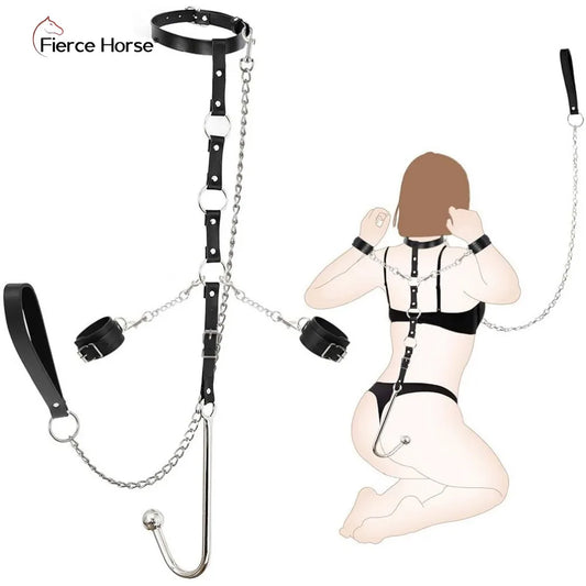 Bdsm Kit Adult Erotic Games SM Bondage 6 Styles Restraint Handcuffs Bondage Toys Couples Pleasure Slave Sex Toy Tool Bundle Game - buysextoyth