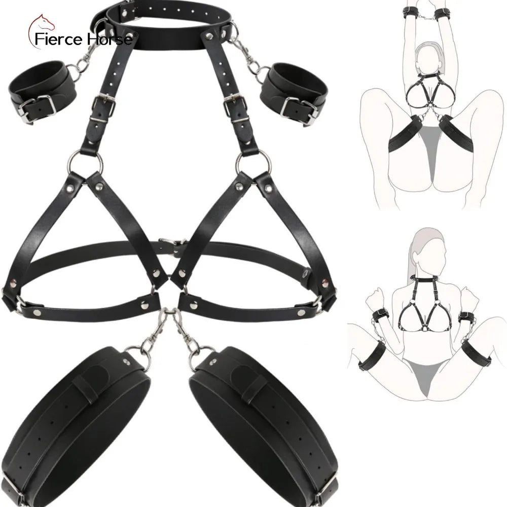 Bdsm Kit Adult Erotic Games SM Bondage 6 Styles Restraint Handcuffs Bondage Toys Couples Pleasure Slave Sex Toy Tool Bundle Game - buysextoyth