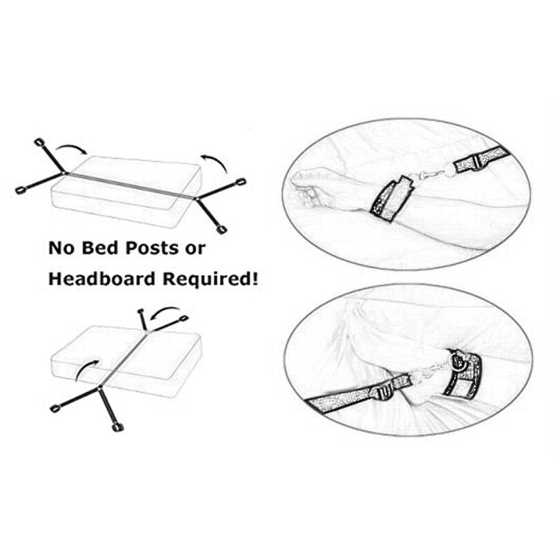 Bdsm Toys Under Bed Restraint Strap Erotic Sex Toys for Women Couples Bondage Set Handcuffs Fetish Slave Adult Games Toy Sexshop - buysextoyth