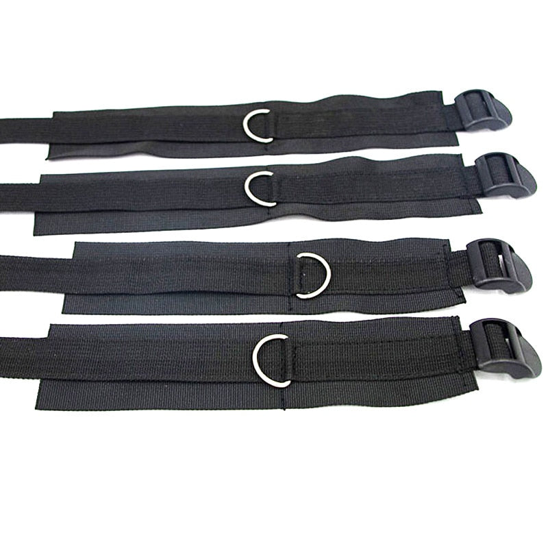 Bed Jam Sex Restraint Kit Adjustable Belt Nylon Handcuffs Ankle Cuffs Under Bed BDSM Bondage Erotic Toys Fixation Adult Game - buysextoyth