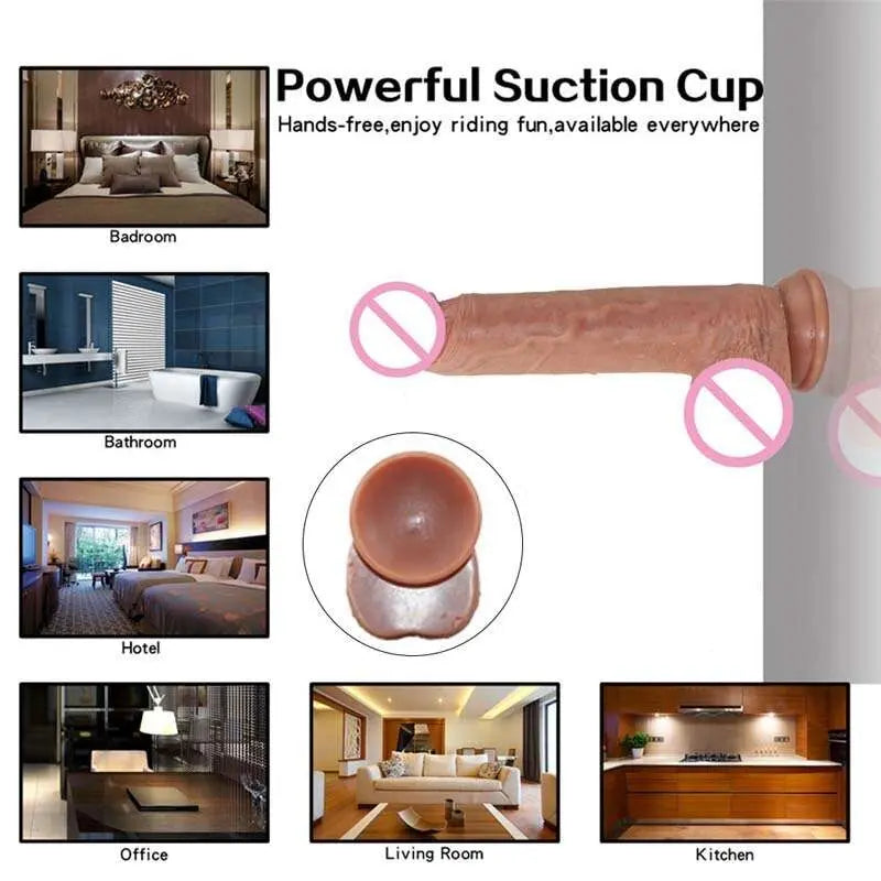 Big Dildo สมจริง Penis ดูดถ้วย Dick Sextoys ซิลิโคนขนาดใหญ่ Dildos สำหรับผู้หญิง Masturbators Dildio เซ็กซ์ทอยสำหรับผู้ใหญ่เกม - buysextoyth