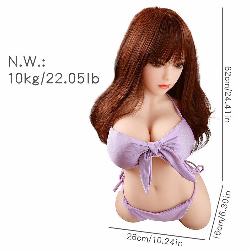 Big Tits Male Masturbator Sex Toys  Half Body Sex Doll Big Convex Back 4D Realistic Vagina Anal Adult Products - buysextoyth