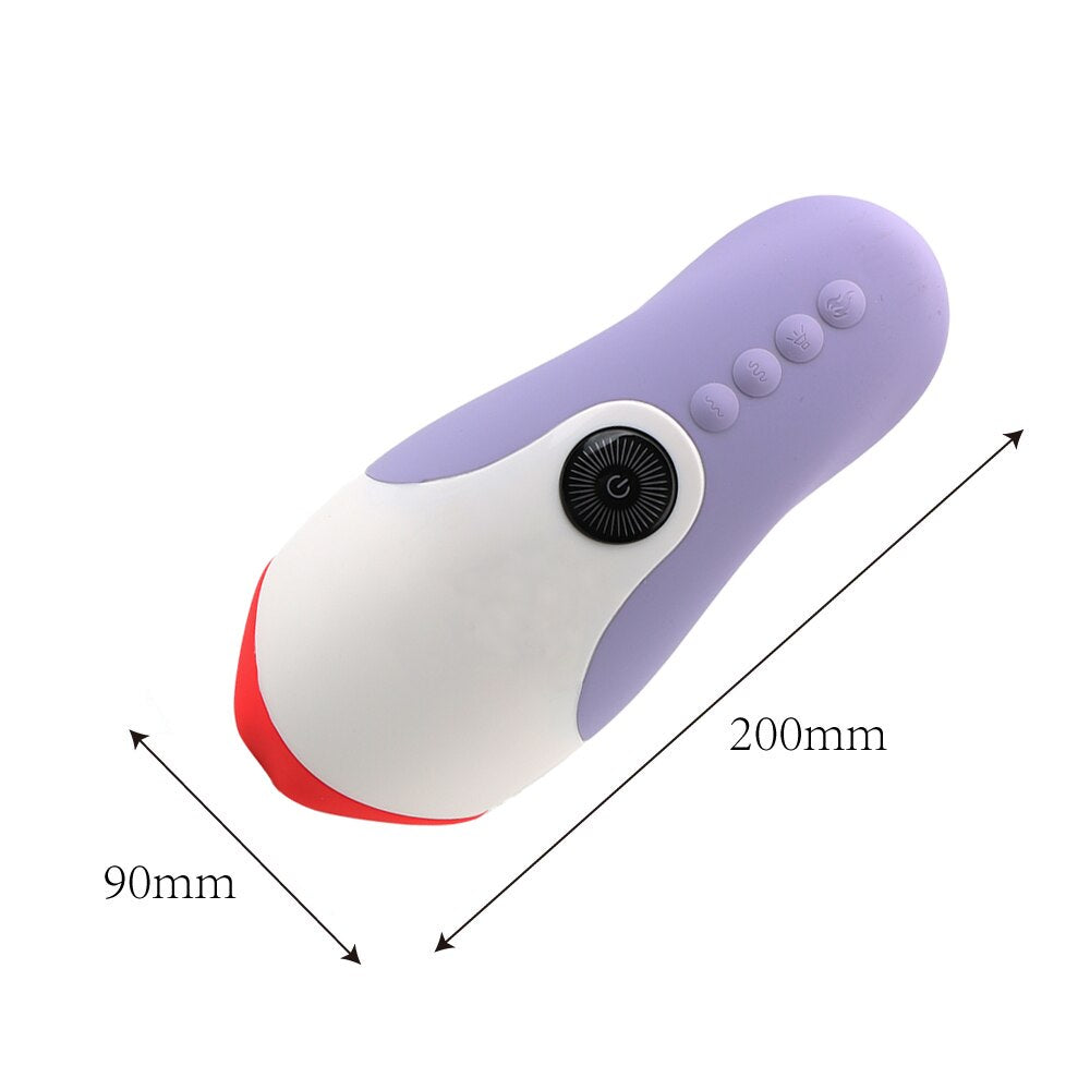 Blowjob Heating Sex Toys for Men Masturbation Vibrator 10 Speed Deep Throat Oral Sex Machine Male Masturbation Cup - buysextoyth
