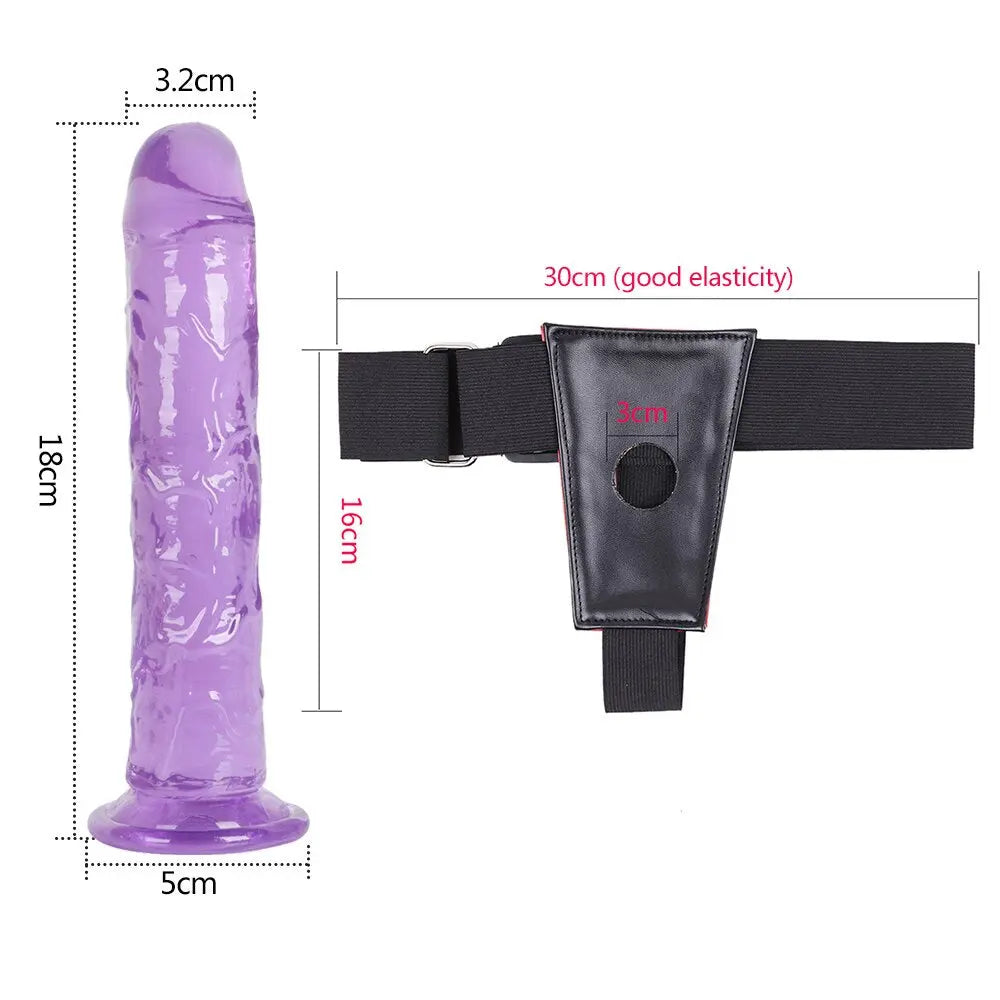 Bondage Dildos Wearable Strapon Dildo Panties for Lesbian Women Underwear Strap on Dildos Realistic Penis Pants Adult Games - buysextoyth