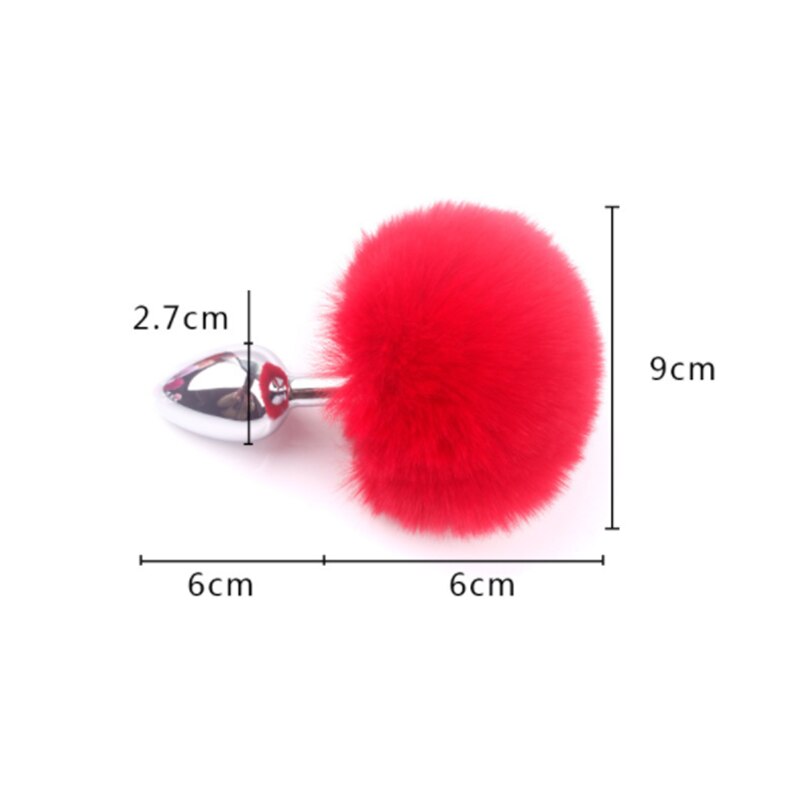 Bunny Tail Fur Butt Anal Plug Toy Stainless Steel Smooth Touch Metal Butt Plug Sex Toys for Woman Men Gay Adult Sex Products - buysextoyth