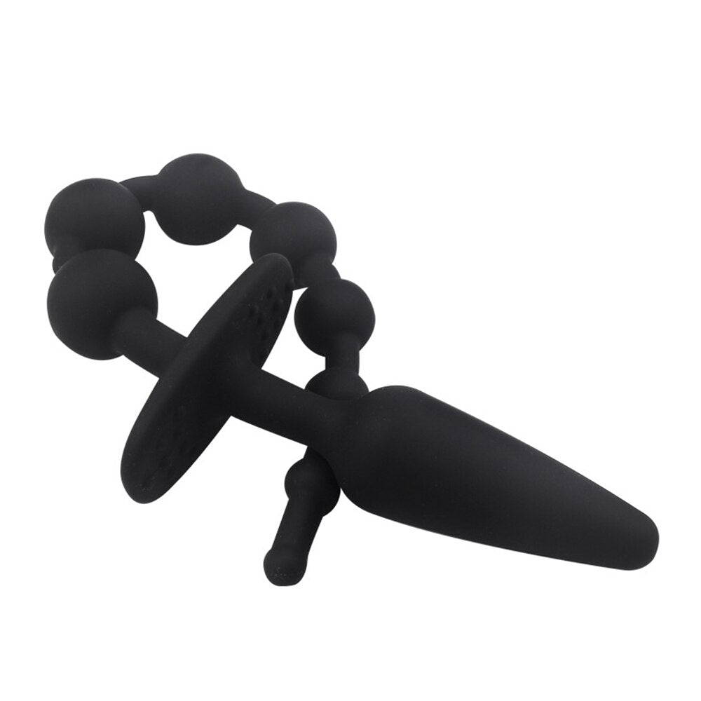 คู่หัวลูกปัดขนาดเล็ก Butt ปลั๊กซิลิโคนคู่มือ Butt Plug Dildo เซ็กซ์ทอย Anal ดึงลูกปัดผู้หญิง // คู่/เลสเบี้ยนผู้ใหญ่ของเล่น - buysextoyth