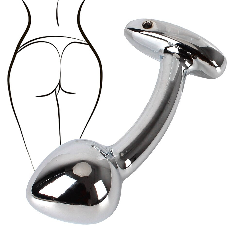 Butt Dilator Arcuate Anal Plug Prostate Massager Adult Products Aluminium Alloy Metal Dildos Sex Toys for Women Men - buysextoyth