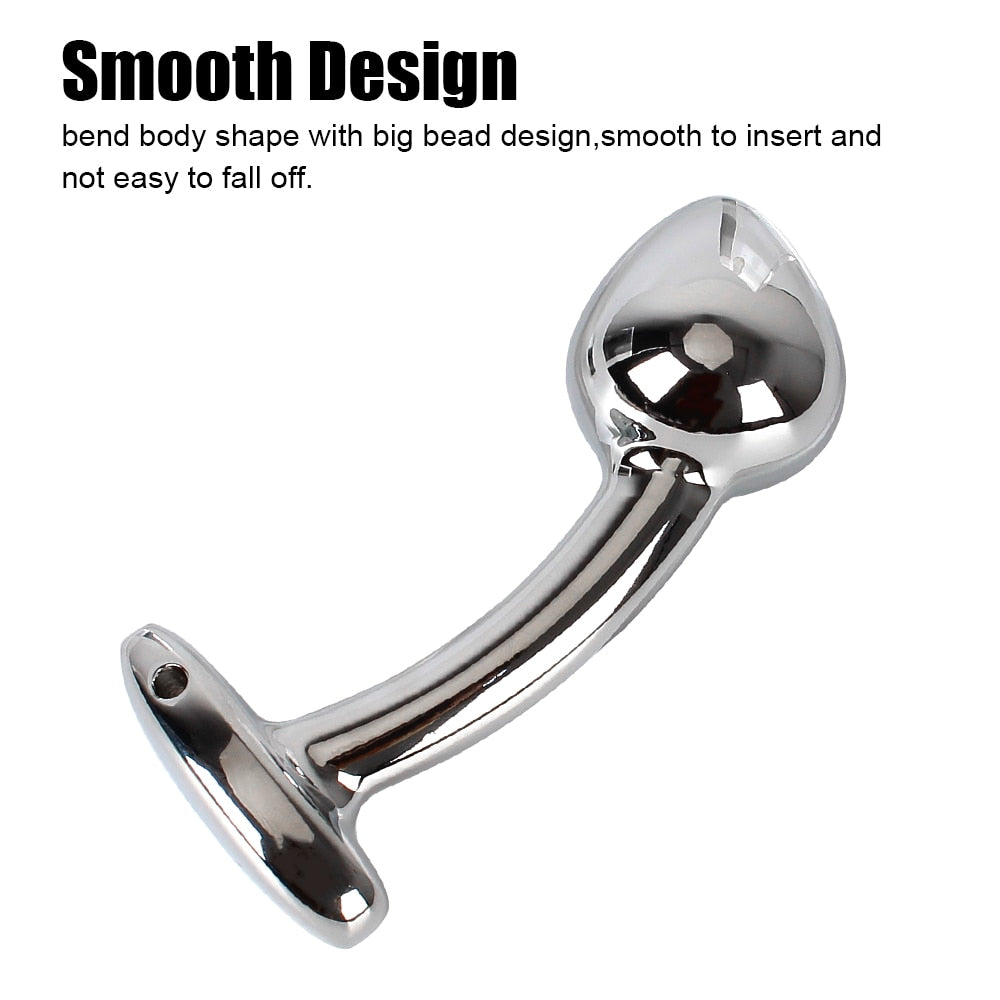 Butt Dilator Arcuate Anal Plug Prostate Massager Adult Products Aluminium Alloy Metal Dildos Sex Toys for Women Men - buysextoyth