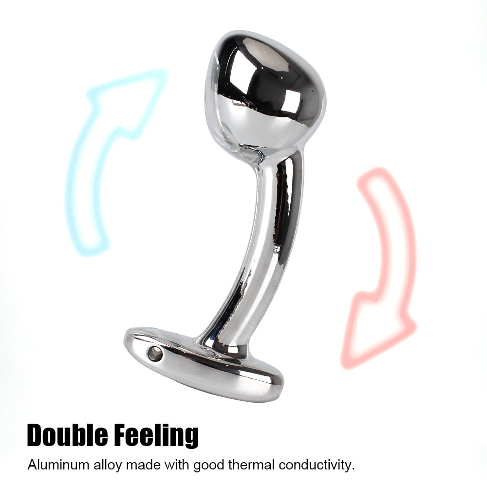 Butt Dilator Arcuate Anal Plug Prostate Massager Adult Products Aluminium Alloy Metal Dildos Sex Toys for Women Men - buysextoyth