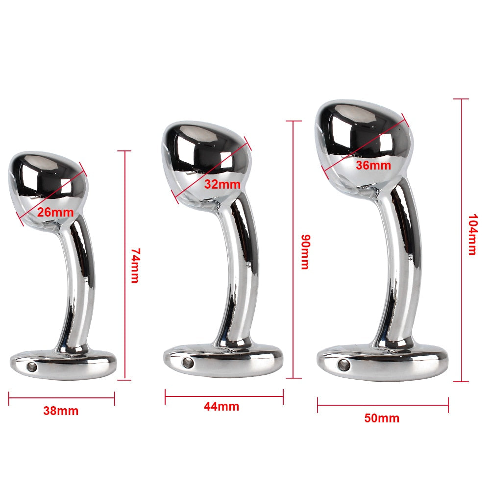 Butt Dilator Arcuate Anal Plug Prostate Massager Adult Products Aluminium Alloy Metal Dildos Sex Toys for Women Men - buysextoyth