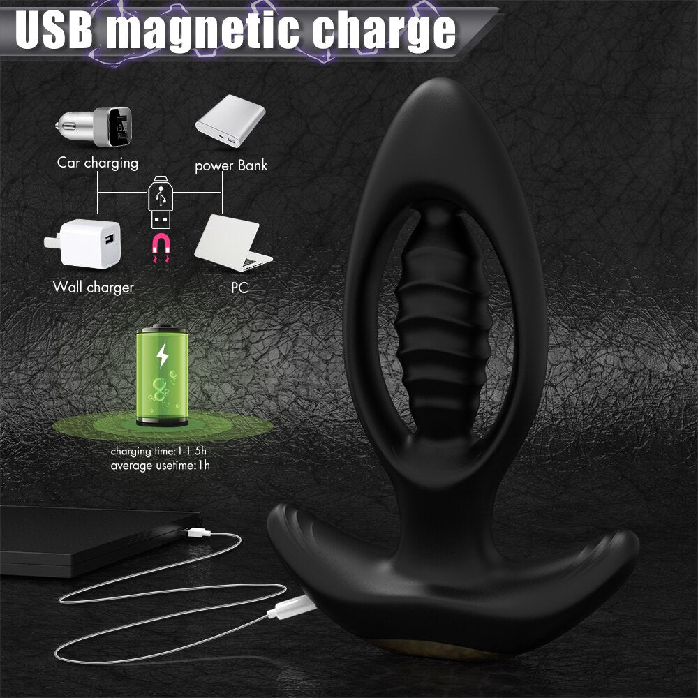 การสั่นสะเทือน Butt ปลั๊ก Dildo Vibrator นวดไร้สายรีโมทคอนโทรล Anal Plug G-Spot กระตุ้นของเล่นเพศสำหรับ Man/ผู้หญิง - buysextoyth