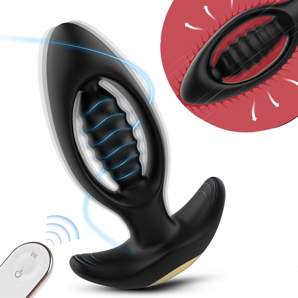 การสั่นสะเทือน Butt ปลั๊ก Dildo Vibrator นวดไร้สายรีโมทคอนโทรล Anal Plug G-Spot กระตุ้นของเล่นเพศสำหรับ Man/ผู้หญิง - buysextoyth