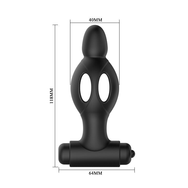 Butt Plug 10 Speeds Bullet Vibrating Anal Vibrator Male Prostate Massager Hollow Anal Plug Sex Toys for Couples G-Spot Stimulate - buysextoyth