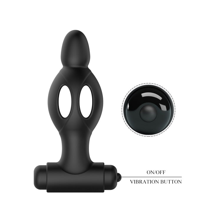 Butt Plug 10 Speeds Bullet Vibrating Anal Vibrator Male Prostate Massager Hollow Anal Plug Sex Toys for Couples G-Spot Stimulate - buysextoyth