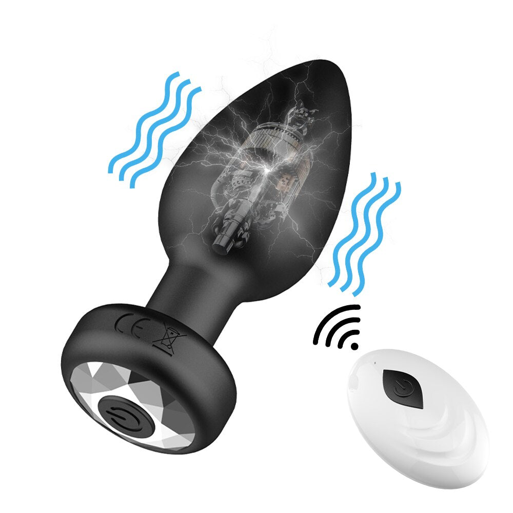 Butt Plug Anal Plug Vibrators Unisex Sex Stopper Wireless Anal Vibrator for Men Women Anal Trainer Sex Toys for Adults 18 Couple - buysextoyth