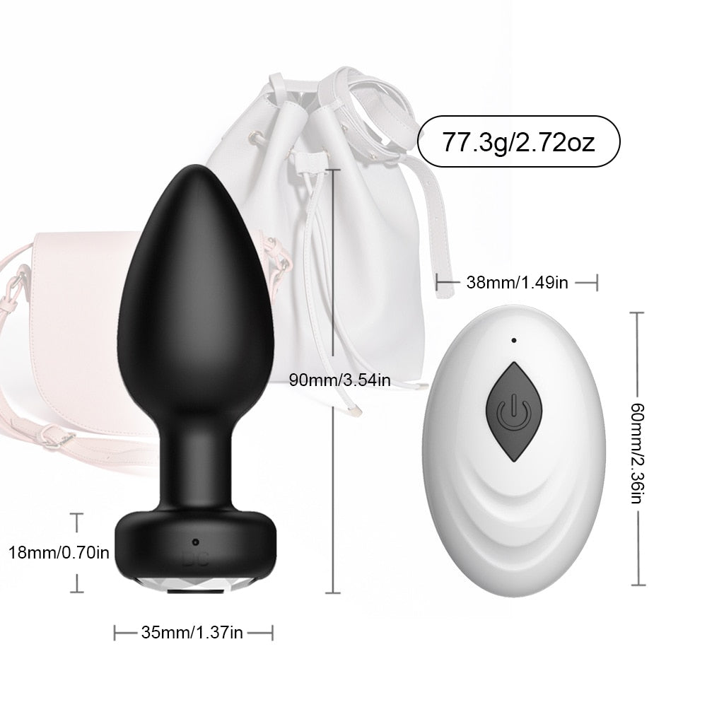 Butt Plug Anal Plug Vibrators Unisex Sex Stopper Wireless Anal Vibrator for Men Women Anal Trainer Sex Toys for Adults 18 Couple - buysextoyth