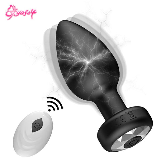 Butt Plug Anal Plug Vibrators Unisex Sex Stopper Wireless Anal Vibrator for Men Women Anal Trainer Sex Toys for Adults 18 Couple - buysextoyth