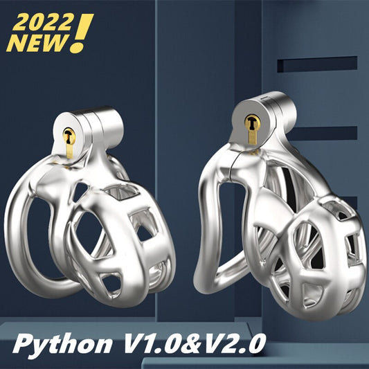 CHASTE BIRD 316 Stainless Steel Python V2.0 3D Printed Cock Mamba Cage Penis Ring Male Cobra Chastity Device Adult Sex Toys - buysextoyth
