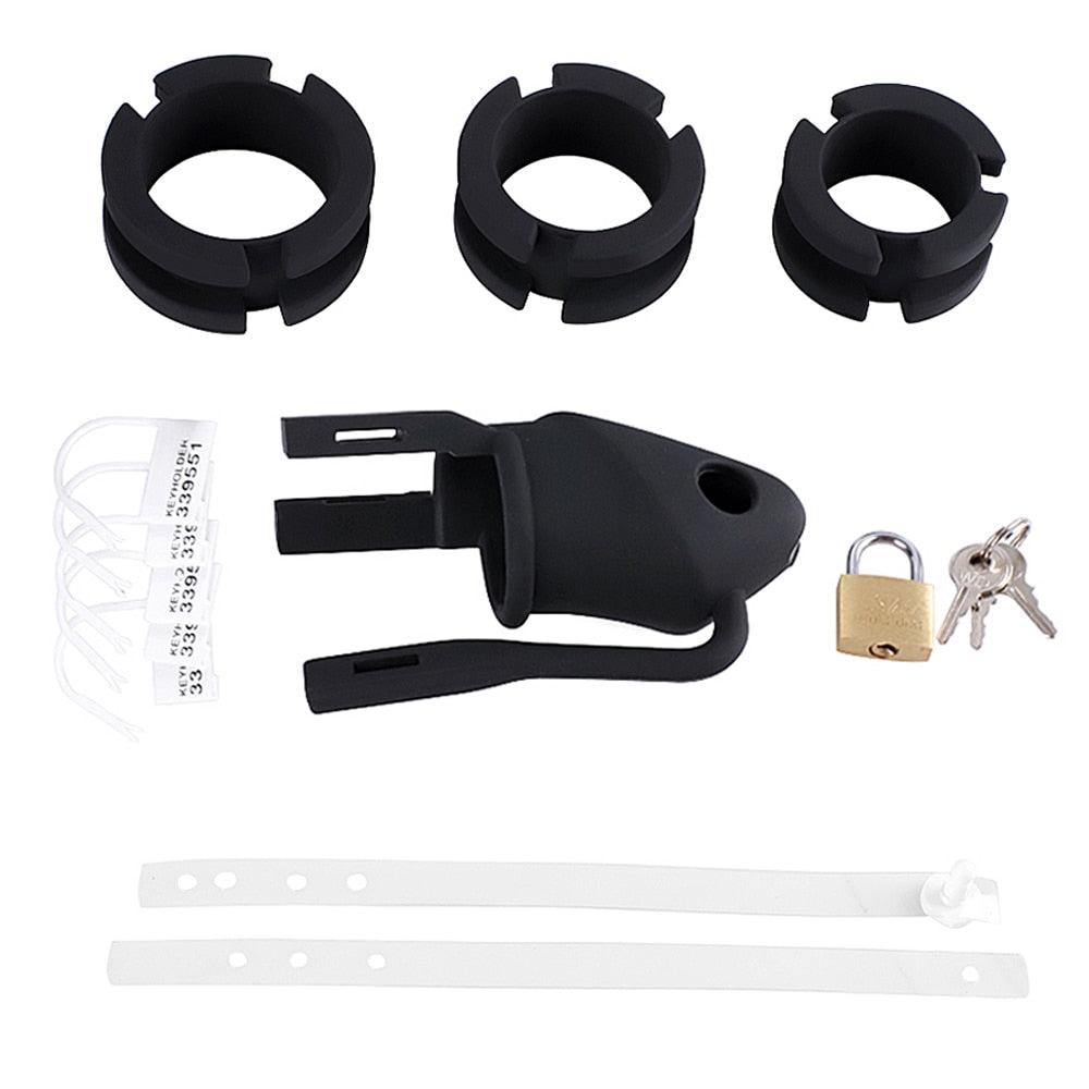 CHASTE BIRD 3D Printed Minus/Plus Cage Male Chastity Device Double-Arc Cuff Penis Ring Cock Belt Erotic Sex Toys for Men - buysextoyth