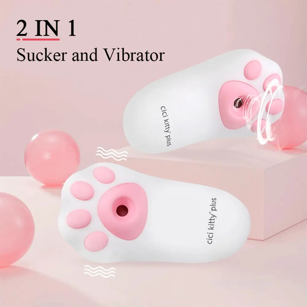 Cat Claw Sucker Clitoris Stimulator Vibrator สำหรับหัวนมผู้หญิงช่องคลอด Massager Sex Shop ผู้ใหญ่ Masturbation หีของเล่น thai-adult