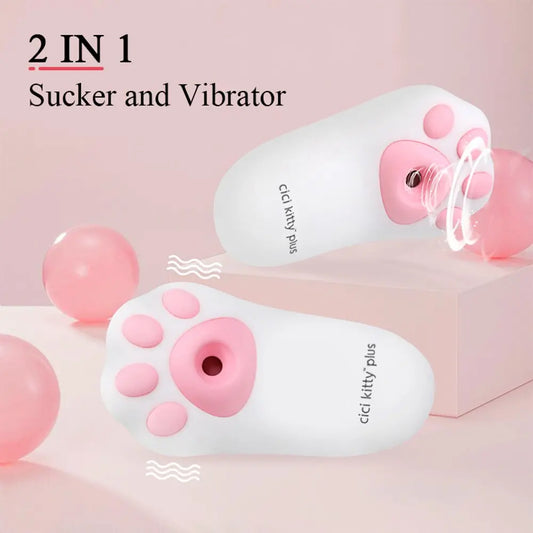 Cat Claw Sucker Clitoris Stimulator Vibrator สำหรับหัวนมผู้หญิงช่องคลอด Massager Sex Shop ผู้ใหญ่ Masturbation หีของเล่น thai-adult