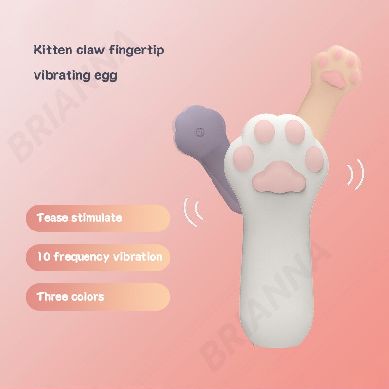 Cat Claw ปลายนิ้ว Vibrator ซิลิโคนแบบพกพาการ์ตูนเตียง Vibrator G Spot Clitoris Stimulator เพศผู้ใหญ่ของเล่นสำหรับผู้หญิง - buysextoyth
