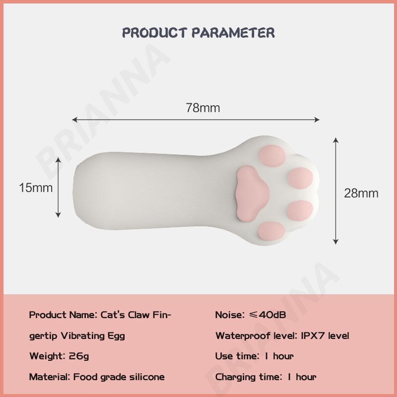 Cat Claw ปลายนิ้ว Vibrator ซิลิโคนแบบพกพาการ์ตูนเตียง Vibrator G Spot Clitoris Stimulator เพศผู้ใหญ่ของเล่นสำหรับผู้หญิง - buysextoyth