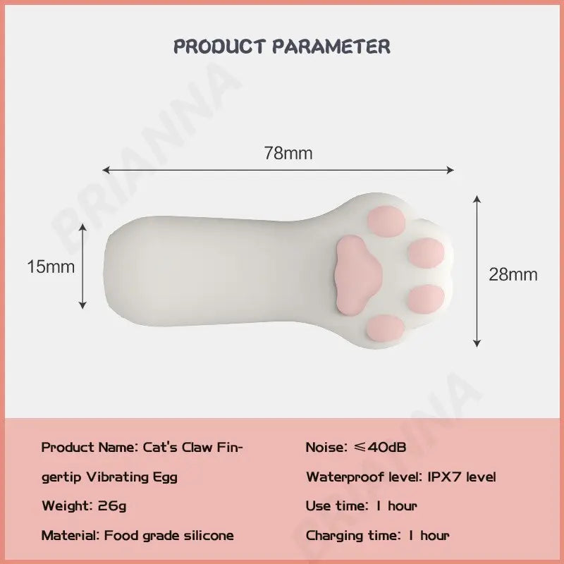 Cat Claw ปลายนิ้ว Vibrator ซิลิโคนแบบพกพาการ์ตูนเตียง Vibrator G Spot Clitoris Stimulator เพศผู้ใหญ่ของเล่นสำหรับผู้หญิง thai-adult