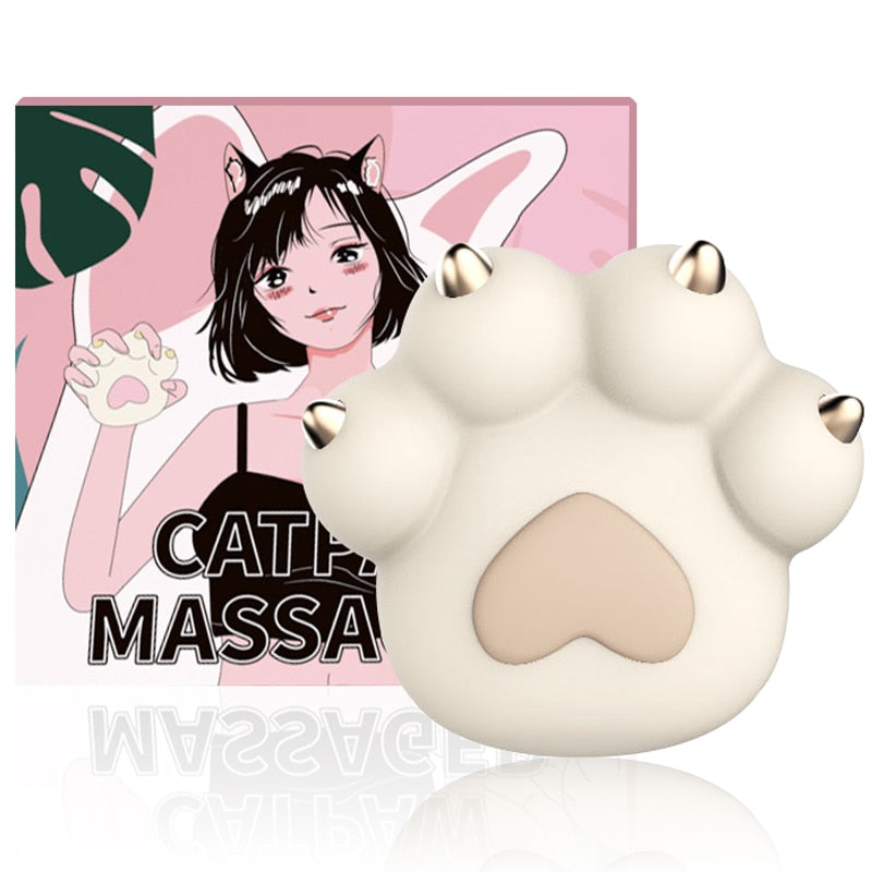 Cat Paw Vibrator การ์ตูนซิลิโคนนุ่มน่ารัก Cat Paw กระตุ้น Clitoral Vibrators ความร้อน Charge สำหรับสตรีนวด - buysextoyth
